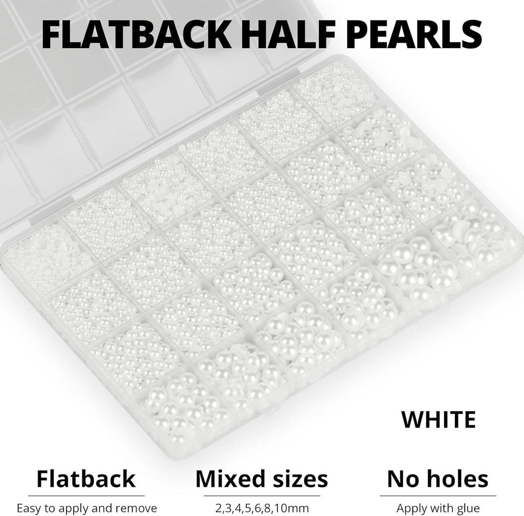 24-Grid Mixed Color AB Flat-Bottom Resin Rhinestones Set for DIY Jewelry and Stickers