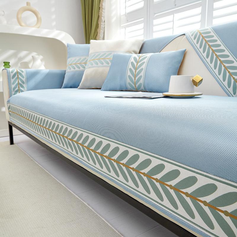 Eisseide Kaltes Sofakissen Sommer Neues Sitzkissen Rutschfestes Sommerkühlkissen Sofabezug Bezug Stofftuch