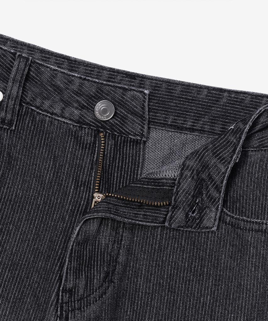 MIND BRIDGE WOMEN [W] Wide Corduroy Dark Gray Denim Pants