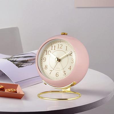 Réveil Rond Lumineux Silencieux Sans Tic-Tac Électronique De Bureau Pour Salon Décoration De Chambre