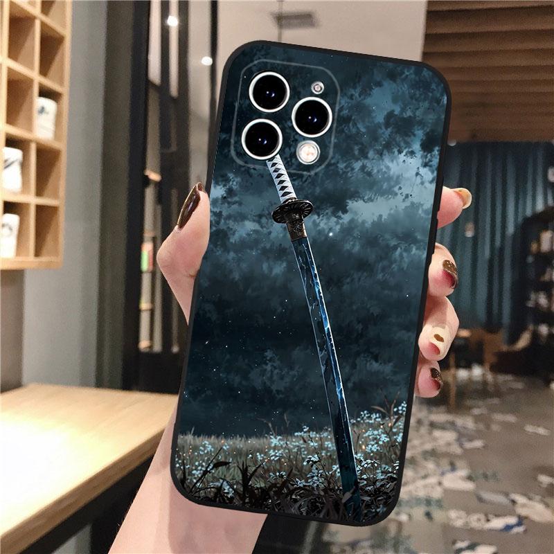 Japanese Samurai Sword Phone Case For Iphone 17 Pro Max 17 Pro Air 16 15 14 13 Pro Max 15 16 Pro 15Plus