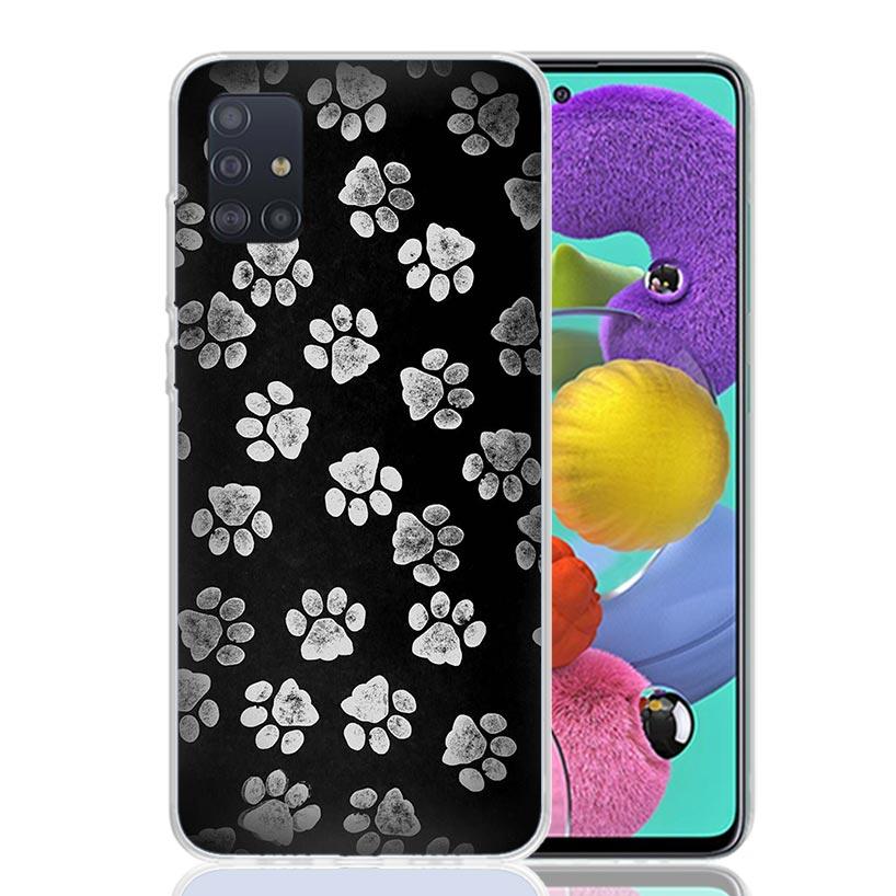Cartoon Cute Dog Paws For Samsung Galaxy A52S A42 A32 A22 A12 A02S A51 A50S Phone Case A41 A31 A21S A30S A20S A20E A70 A71 A40 A