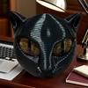 Luxus schwarze Katze Skulptur ABS Katzenkopf Skulptur Dekor Kätzchen Kunstwerk Schreibtischdekorationen Büro Schreibtisch Weihnachts- Halloween-Geschenke