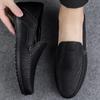 Men's Shoes Casual Leather Shoes Handmade Breathable Slip on Driving Shoes Moccasins Business Flats Plus Size Soft Sole Loafers