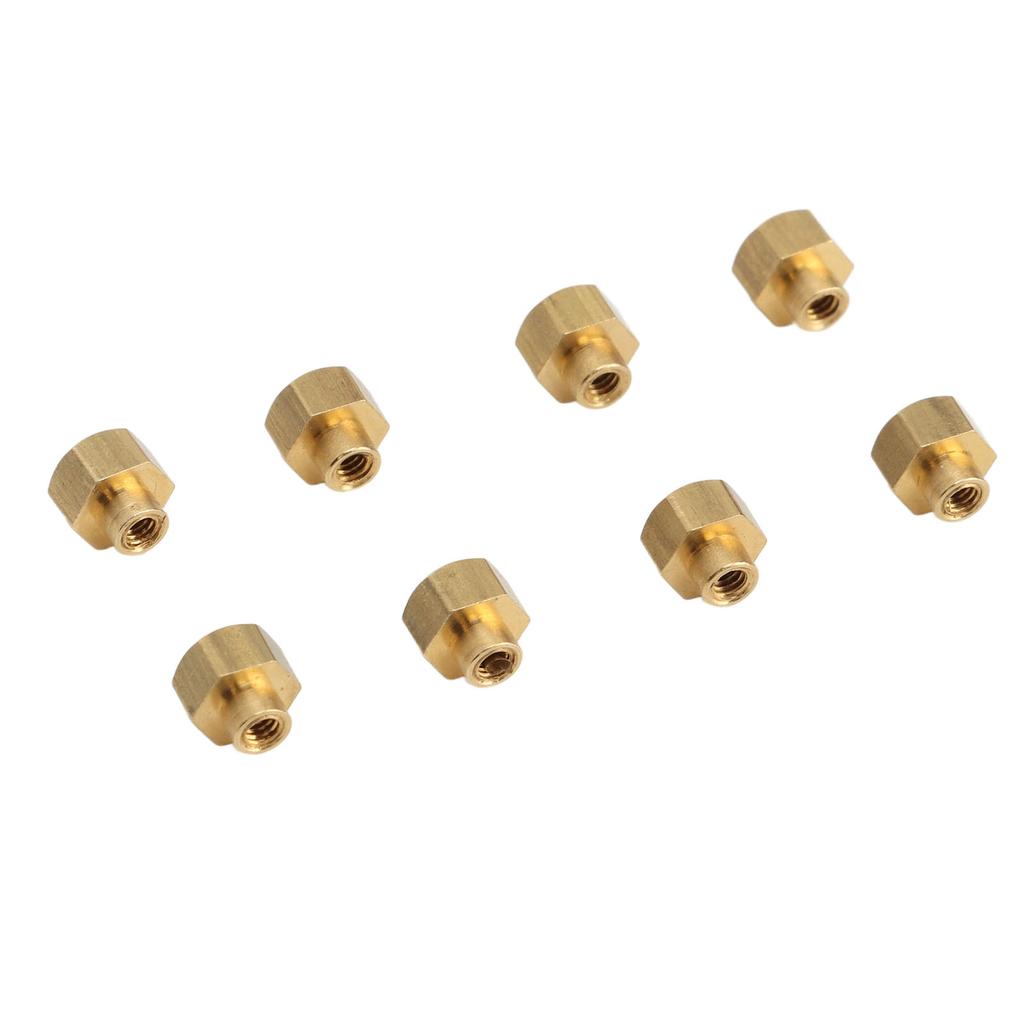 8Pcs 1 24 RC Hex Nut Brass Wear Resistant RC Wheel Lock Nut Replacement for Axial SCX24 5mm   0.2in