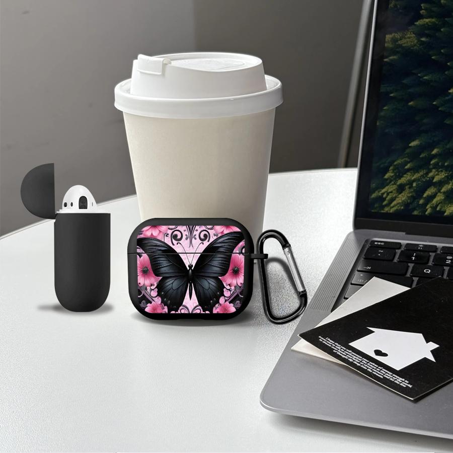 Black Butterfly Earphone Cases Cover Case For Airpods Pro 3 4 Pro3 Pro2 1 2
