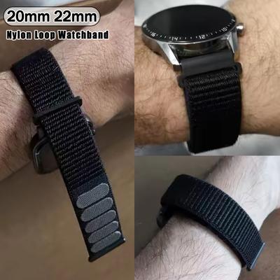 Cinturino in Nylon da 20mm 22mm per Garmin Venu 4 3 Sq 2/Vivoactive 4/Forerunner 165 265 570 Braccialetti di Ricambio per AMAZFIT BALANCE 2