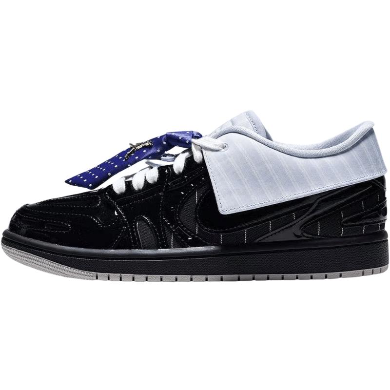 Jordan AJ1 Women s Black Patent Leather Casual Sneakers US 7