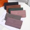 Long Genuine Leather Wallet Women's Versatile Ultra-Thin Soft Leather Cact Money Clip Card Holder Large Cy Holder Clutch Purse