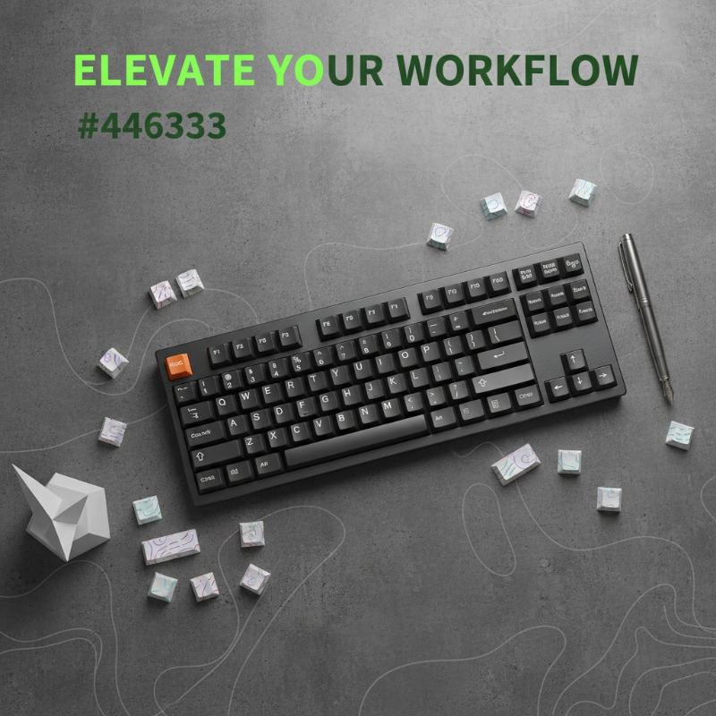 Topografische Tastenkappen Konturlinien leuchten durch PBT Cherry Profil Seitendruck Hinterleuchtet Für MX Gamer Mechanisches Tastatur