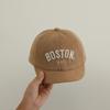 Korean Letter BOSTON Baby Baseball Cap Adjustable Embroidered Peaked Hat For Infant Autumn Soft Cotton Kids Boy Girl Sun Hats