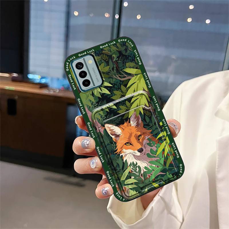 Fashion Design Card bag Phone Case For Nokia G22 Soft case protective TPU Waterproof Card slot Anti-dust Graffiti Cute