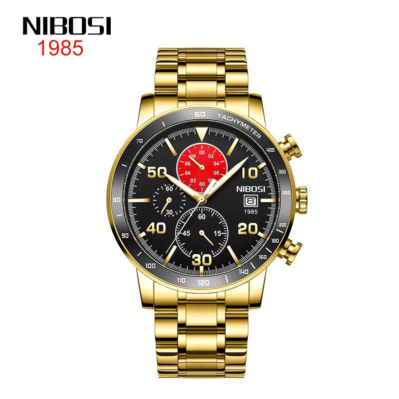 Watch, Casual Multi-Functional Three-Pin Quartz Watch, Waterproof Luminous Stainless Steel Watch For Men