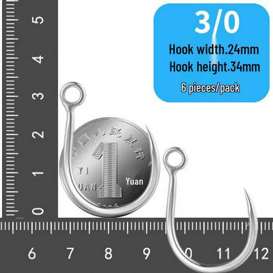 BKK Black Gold 8091-5X-HG Sea Fishing Hook, High Carbon Steel, Welded Joint, Pencil Bait Walker.