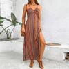 Women Casual Sleeveless Summer Dresses Spring Patchwork Boho Floral Cocktail Party Dress