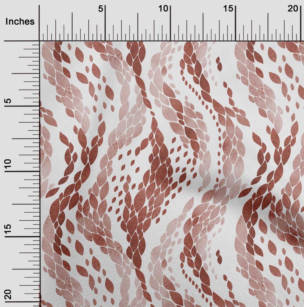 oneOone Cotton Flex Brown Fabric Abstract  Sewing Material Print Fabric By The Yard 40 Inch