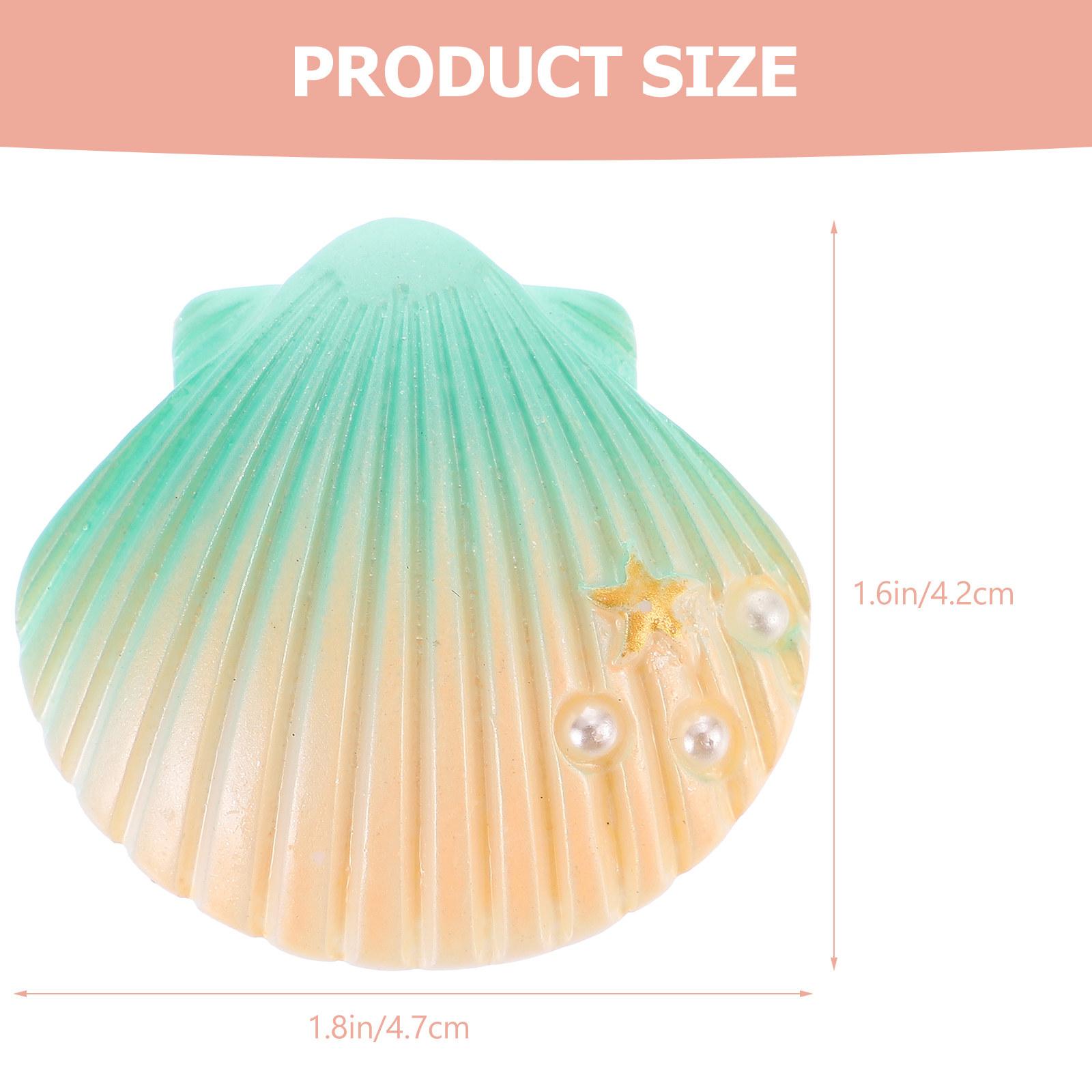 

Simulation Shell Ornament Shell Shape Decoration DIY Fridge Magnet Durable Resin Craft Charm Fridge Accessories Home Decor зелений
