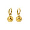 European and American ins light luxury high-end gold ball pendant earrings plated 18k gold stainless steel fashion earrings earrings women