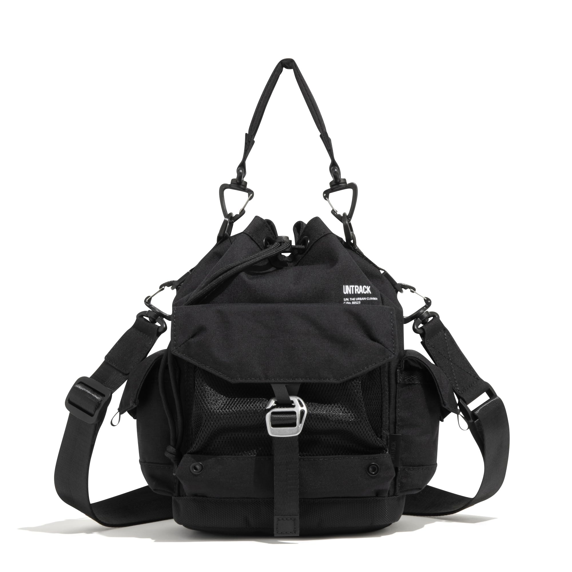 Urban Climber Shoulder Durable 60523 Black [Antrack] Bag, Men s & Women s, 6L, Casual, Drawstring, Material, Functional, чёрный