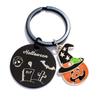 Stainless Steel Halloween Pumpkin Ghost Keychain Pendant