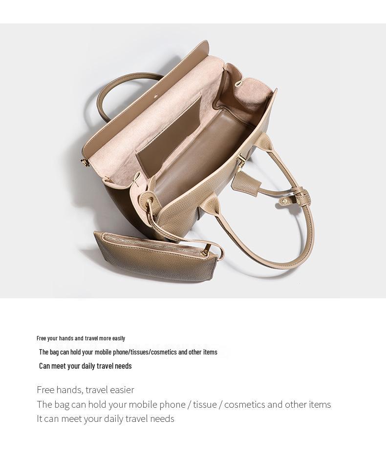 DSGUTWO 2025 Large Capacity Crossbody Travel Tote In High-Grade Grain Leather