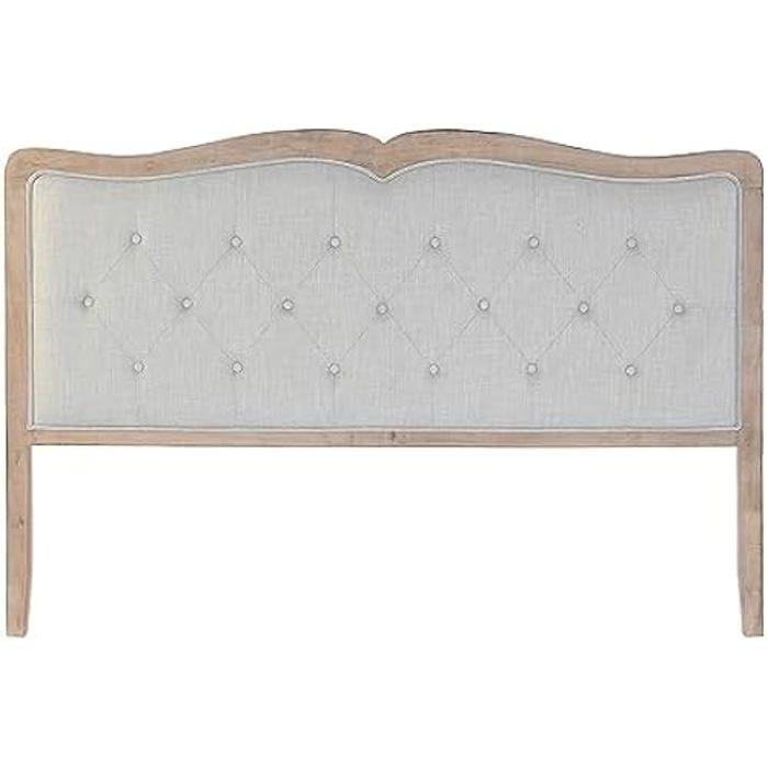 Tête De Lit - DKD HOME DECOR - Standard - Tissu Gris - Bois Massif - 160x120 Cm