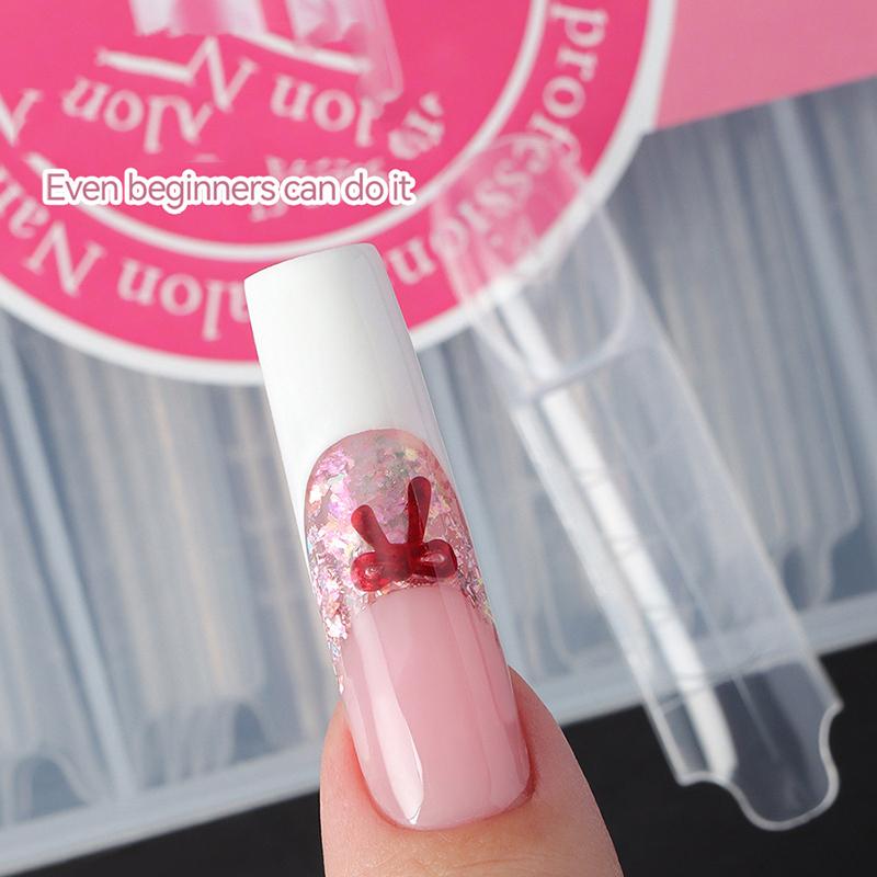 Sandwich Dual Nail Forms 240Pcs 15Size Extensions-Dual Forms Coffin Oval Almond Nail Forms Top Mold Bottom Mold Extensions