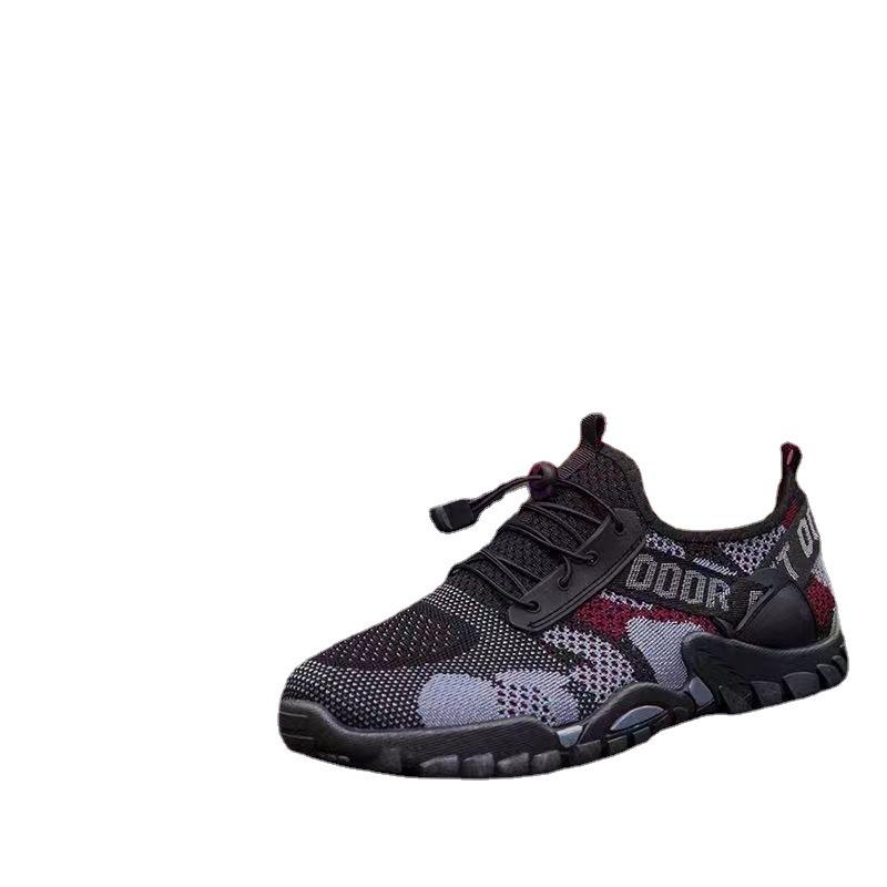 Outdoor hiking shoes comfortable breathable men's sports shoes hole shoes soft sole camouflage casual men's shoes