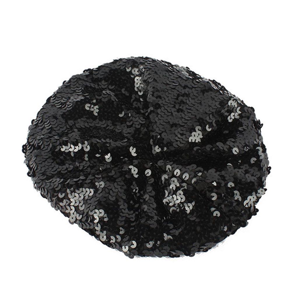 Women Fashion Shimmer Sequin Cap Chic Unique Beret Stage Performance Cap
