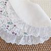 Large Korean-Style Princess Baby Bib with Lace – 360° Coverage, Cotton Shawl.