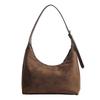 Women's Large Capacity Frosted Retro Shoulder & Crossbody Bucket Bag - Versatile for Autumn/Winter 2024
