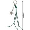 Leather Braided Rope Keychain Star Charm Pendant Keyring  Simple All-Matching Bag Decoration Jewelry Accessories