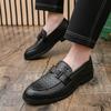 Men Business Casual Loafers Slip-On Dress Shoes Comfortable Leather Office Shoes Gentlemen Formal Non-Slip Penny Driving Shoes