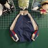 Giacca Uomo High Street Stampa Patchwork Giubbotti Antivento Donna Primavera Estate Sottile Moda Giubbotti College