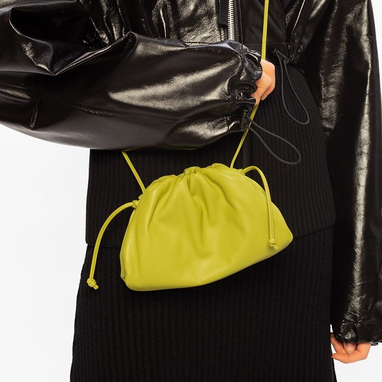 Bottega Veneta Cow Leather Shoulder Bag Women's Light Green 585852-VCP40-3520