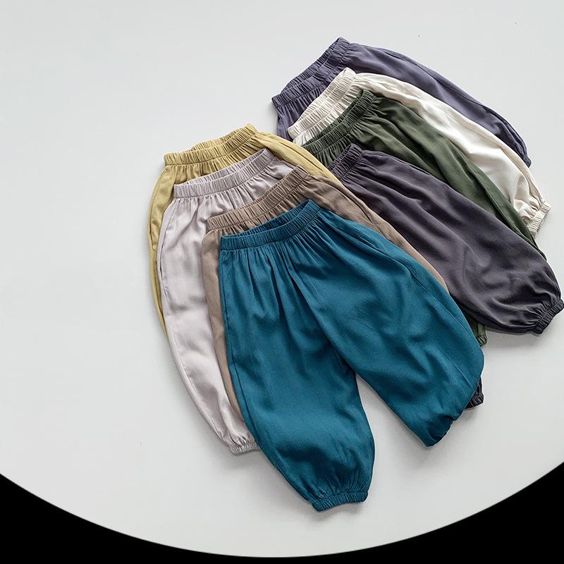 Children's Mosquito Pants Summer Boys' and Girls' Pants Japanese Korean Loose Wide Leg Pants Children's Clothing