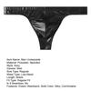 Men Glossy Sexy Thongs Silky Smooth Underpants Imitation Leather Soft Low-Waist Thong Briefs for Date Party Nightlife