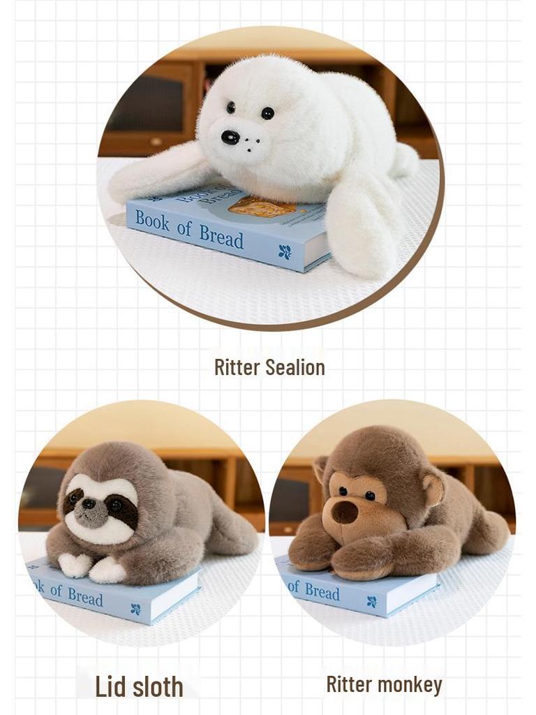 Mego Herriot Plush Sloth Monkey Seal Doll – Comforting Toy for Kids