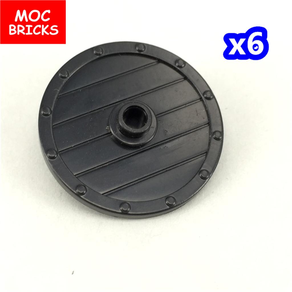 MOC Bricks Black Sword Shield Spear Halberd Helmet Medieval Knights Rome Action Figure Educational Building Block Gifts