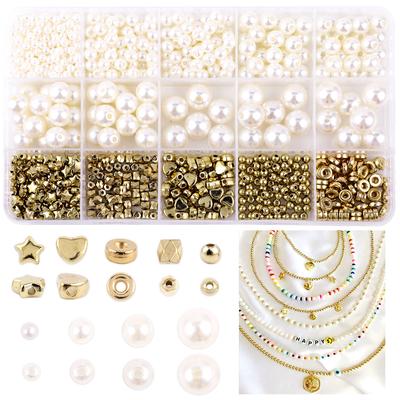 15 Grid 720 Pearls Combination Pentagram Interval Diy Bracelet Necklace Bead String Earrings Bead Accessory Set