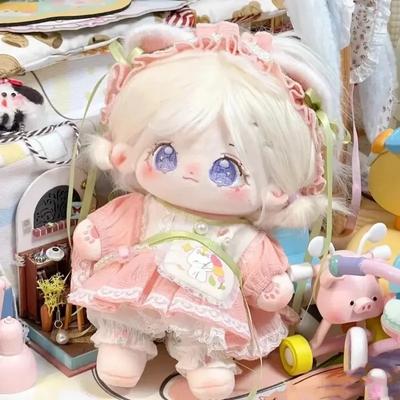 Boneca Fofa de Vestir de 20cm DIY Personalização Figura Brinquedos de Pelúcia Macios Coleção Presentes de Aniversário para Menina