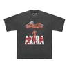 Unisex Akira Anime Graphic Washed Black Gray Cotton T-Shirt Short Sleeve Retro Streetwear Casual Tops For Men Women