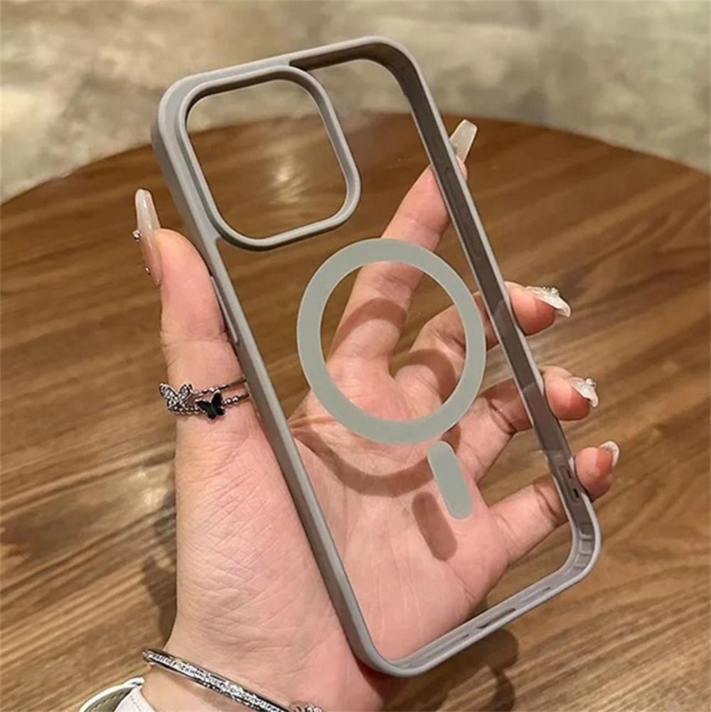 iphone 17 Transparent Magsafe Magnetic Case For iPhone 16 15 14 13 12 11 Pro Max Plus mini Wireless Charging Hard Protect Cover