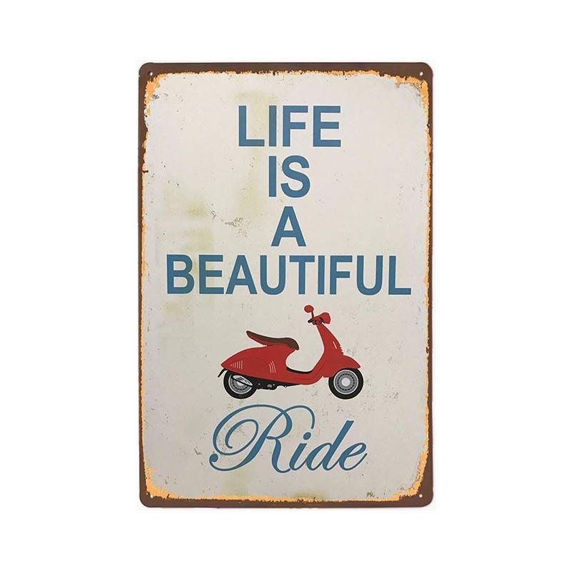 Lambretta Motor Vintage Metal Sign Plaque Decoration Motorcycle Garage Bar Wall Art Poster Plate Home Decor 20x30cm