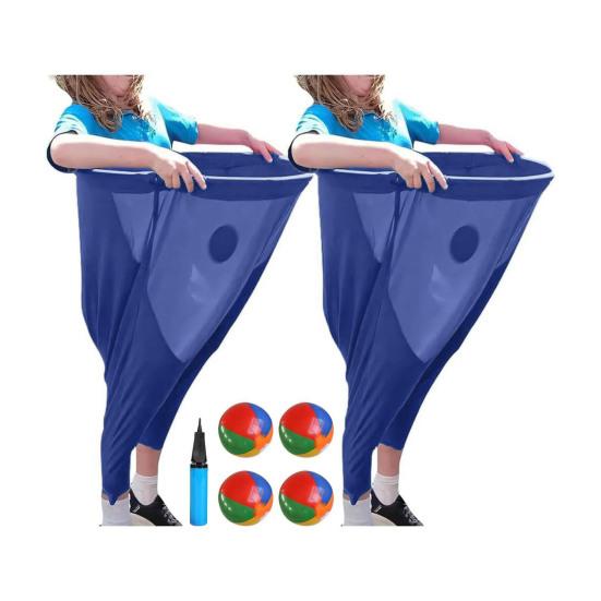 Granny Pants Outdoor Yard Game Inflatable Ball Relay Set with Giant Stretchy Pants Balls And Pump Backyard Field Recreational