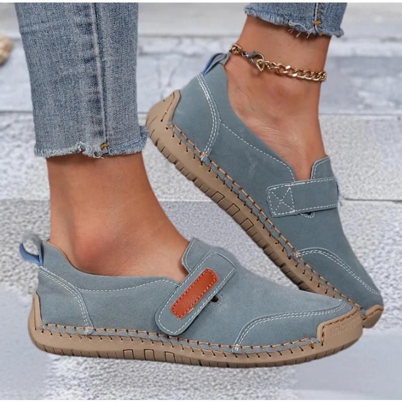 Women's Sports Casual Shoes Soft Comfortable Flat-soled Outdoor Loafers Moccasins Stitched Slip  Ballet for Women Nurse Shoes