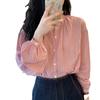 Pink Striped Shirt Female Design Sense Niche French High Sense Shirt Small Chic Tops Vintage Basic Office Casual Women Shirt Comfortable Clothes