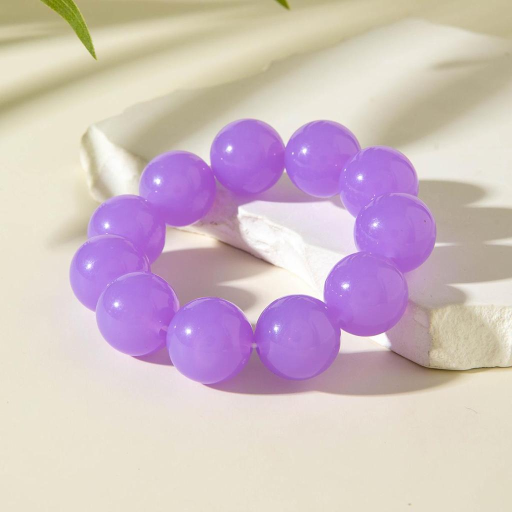 Summer New Jelly Transparent Acrylic Bead Hand String Women's Accessories Small Fresh Seaside Vacation Color Dopamine Style