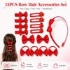 15Pcs/Set Lightweight Bow Hair Accessories Set Colorful Bow Hair Ties New Bow Headband  Girls Gifts