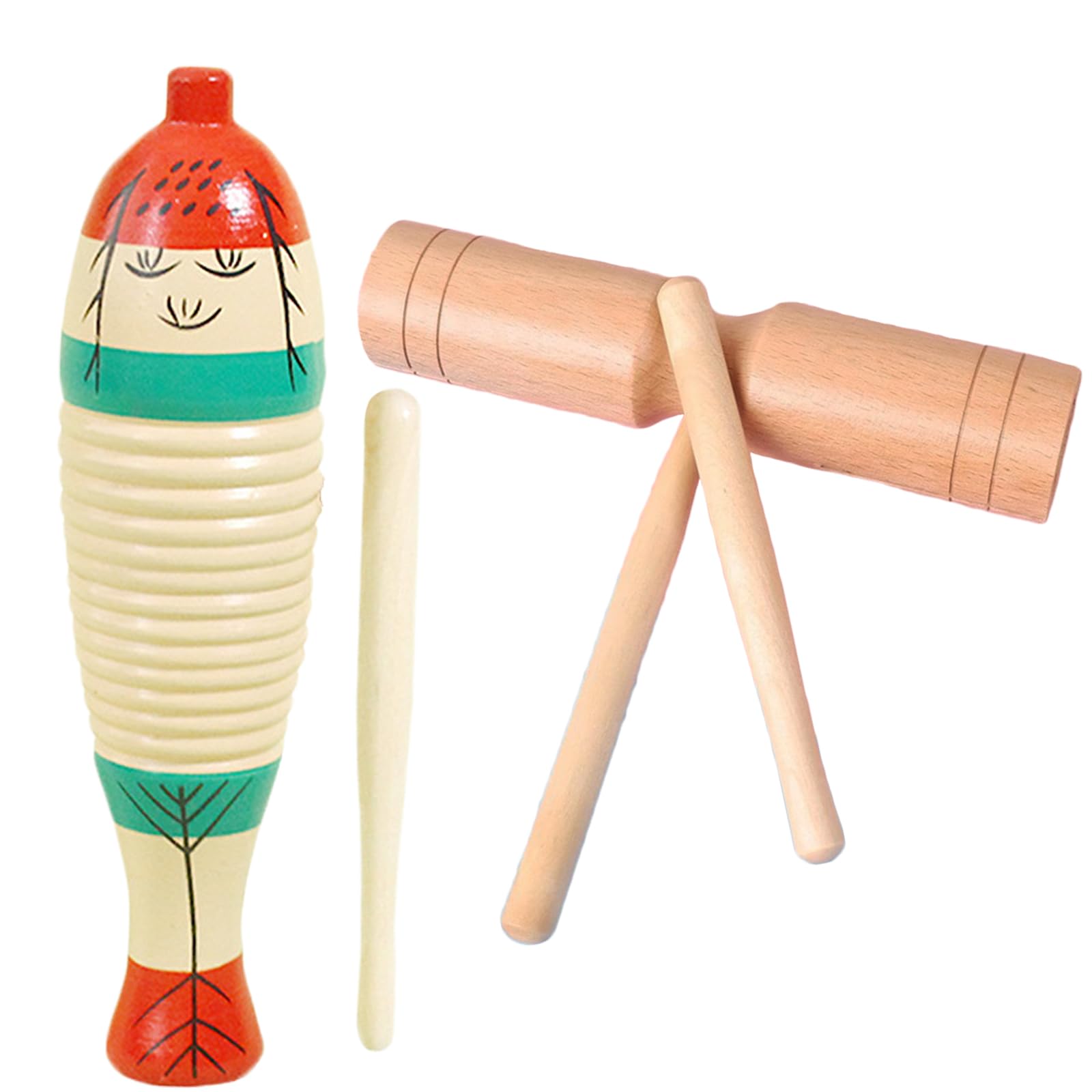 

Silver & Style Музыкальный инструмент Деревянный блок Гуиро Перкуссионный набор для игры ритма (Деревянный блок-гуиро набор)